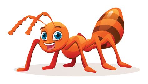 Cute ant cartoon illustration isolated on white background 21623848 Vector Art at Vecteezy