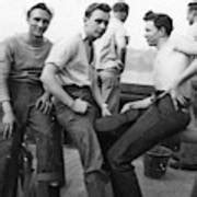Navy Sailors USN Men Male Ship Boat Shirtless 40s 40s WW2 WWII Metal Print by Celestial Images ...