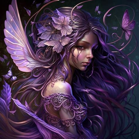 Purple Fairy Digital Art by Lori Stewart - Fine Art America