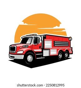 Fire Truck Illustration Logo Vector Stock Vector (Royalty Free) 2250812995 | Shutterstock