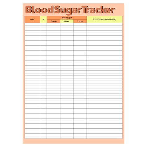 Free Printable Blood Glucose Log