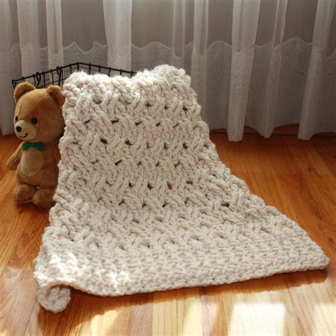 Chunky Baby Blanket Crochet pattern by knot•sew•cute design shop | LoveCrafts | Chunky baby ...