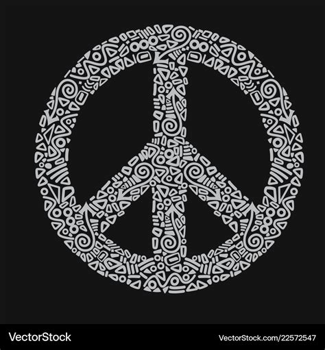 Peace sign hippie Royalty Free Vector Image - VectorStock