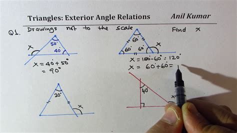 Triangle Exterior Angle Sum