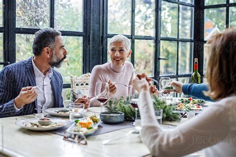 People Eating At Restaurant | Stocksy United