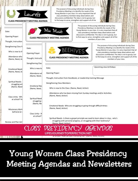Life's Journey To Perfection: Young Women Class Presidency Meeting ...