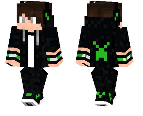 Eystreem Black Hoodie 3d Skin | Minecraft PE Skins