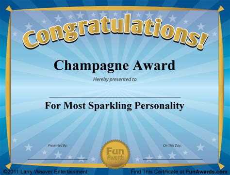 Funny Award Certificates - 101 Funny Certificates to Give Family, Friends and Teammates