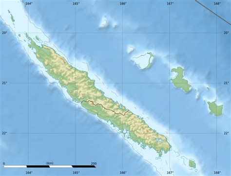 Dosiero:Nouvelle-Calédonie collectivity relief location map centered.jpg - Vikipedio