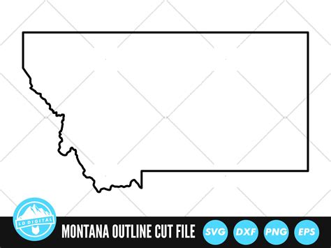 Montana Outline SVG Files Montana Cut Files United States - Etsy