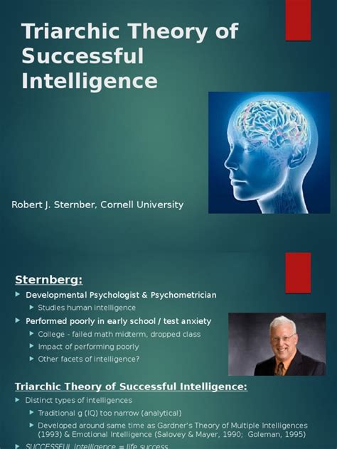 Sternberg's Triarchic Theory of Successful Intelligence - Lade, Lloyd ...