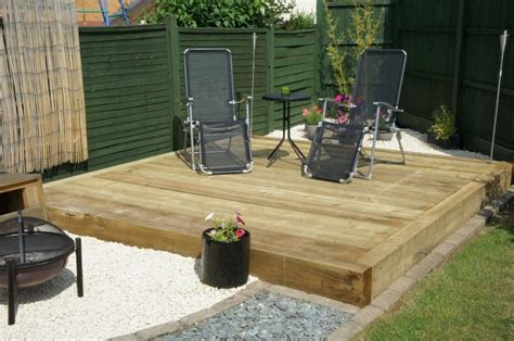 Railway Sleepers | Patio garden, Back garden design, Sleepers in garden