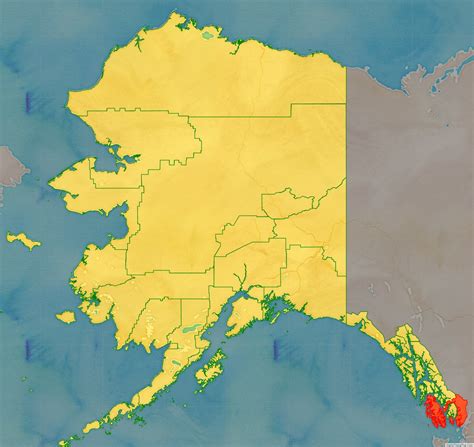 Map of Prince of Wales-Hyder Census Area, Alaska