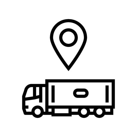 truck map location line icon vector illustration 34788637 Vector Art at ...