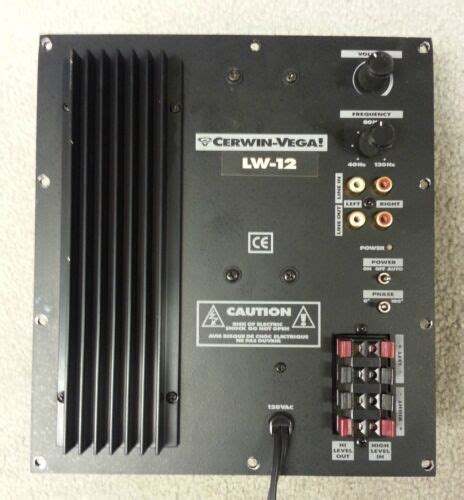 Cerwin Vega LW-12 Powered Subwoofer Amplifier Plate Repair Service | eBay