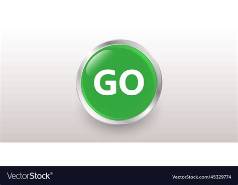 Go green button Royalty Free Vector Image - VectorStock