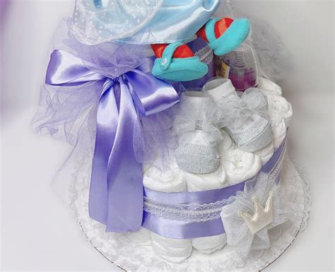 Princess Diaper Cake Princess Themed Girl Diaper Cake - Etsy