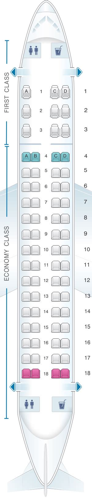 Seat Map American Airlines Embraer ERJ 170 | SeatMaestro