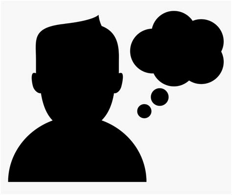 Man Thinking - Silhouette Man Thinking Png, Transparent Png - kindpng