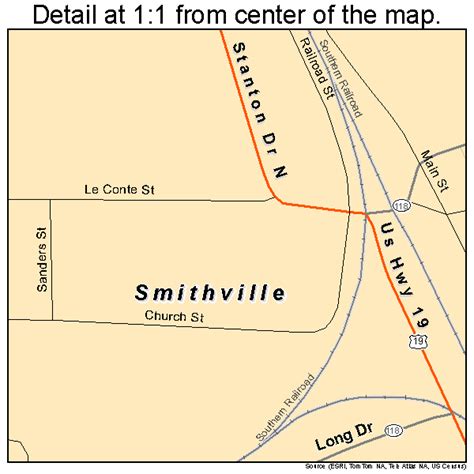 Smithville Georgia Street Map 1371464