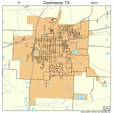 Commerce Texas Street Map 4816240