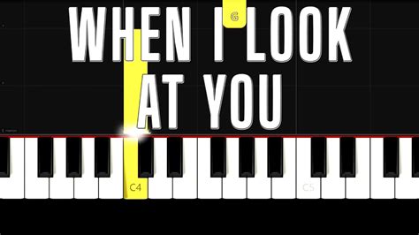 Miley Cyrus - When I Look At You - Easy Beginner Piano Tutorial - YouTube