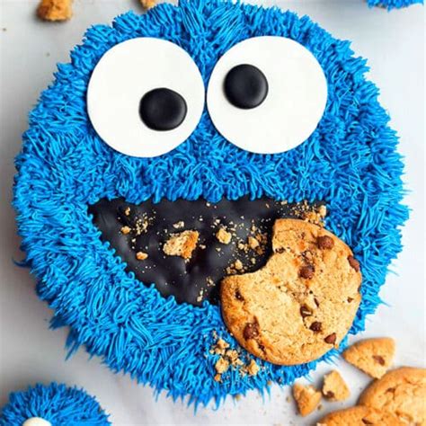 Cookie Monster Cake {Sesame Street} - CakeWhiz