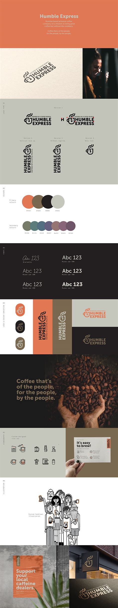 Humble Express Coffee - Logo, Packaging & Brandguide on Behance