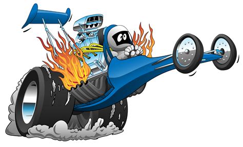 Top Fuel Dragster Cartoon Vector illustration 372920 Vector Art at Vecteezy