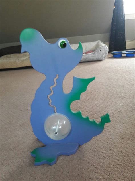 DINOSAUR BIG BELLY BLUE KIDS CHANGE "PIGGY" BANK 23" TALL | #1871784859