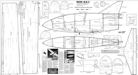 60 inch Bede BD-5 Micro Jet Scale RC model Airplane Plans | eBay