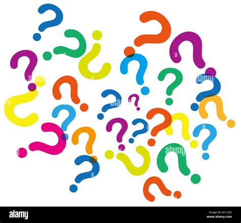 question mark colorful sign idea illustration Stock Photo - Alamy