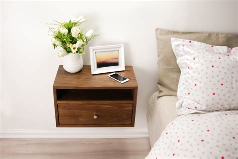 Hanging Bedside Shelf : If it's a modern table, it can be a sleek round ...