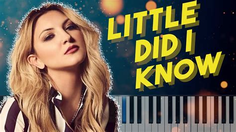 Julia Michaels - Little Did I know | Piano Tutorial - YouTube