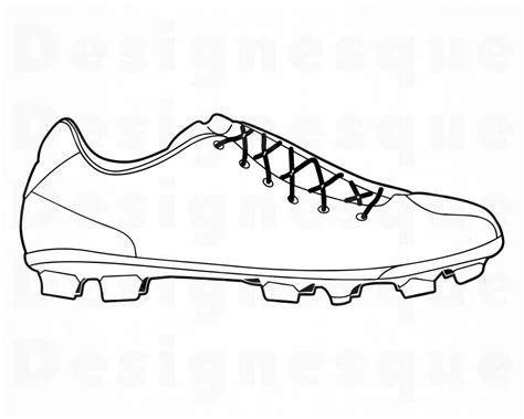 Soccer Cleat Outline 2 SVG Soccer Cleat Svg Cleats Svg | Etsy India