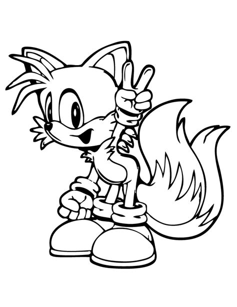 sonic the hedgehog coloring pages tails - Clip Art Library