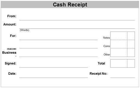 editable free printable blank payment cash receipt template pdf receipt - free cash payment ...