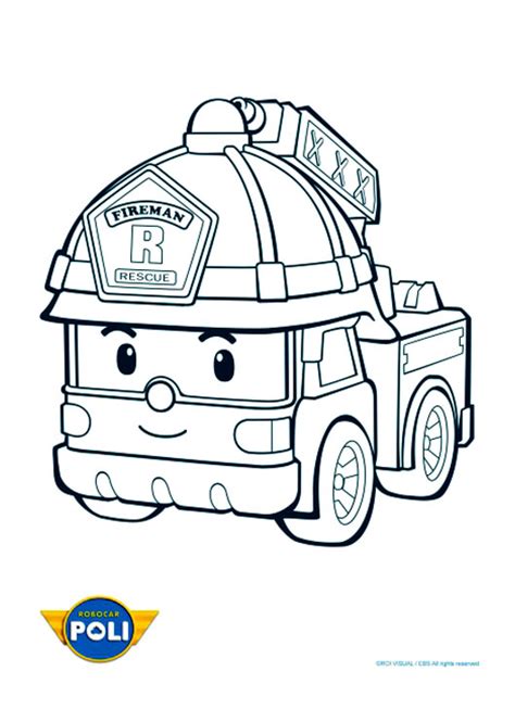 Robocar Poli coloring page for kids - Robocar Poli Coloring Pages for Kids