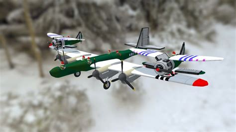 KSP Tupolev TB-3 Zveno I-153 version - 3D model by Carcharoth [2e28637 ...