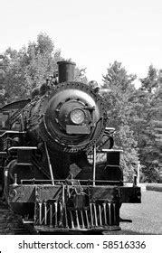 Vintage Steam Locomotive Black White Stock Photo 58516336 | Shutterstock