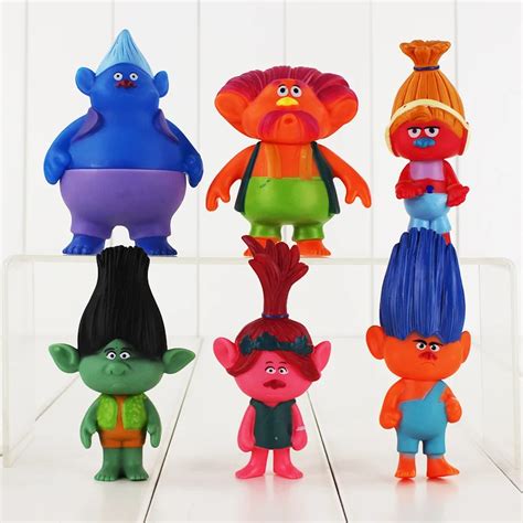 6pcs/set Movie Trolls 9 11cm PVC Action Figures Toys For Kids Christmas ...