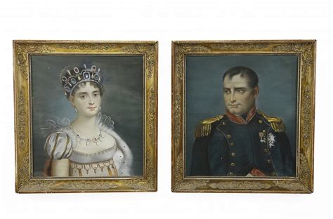 Napoleon and Josephine - Pair of Portraits of Napoleon and Josephine - Rafael Osona Auctions ...