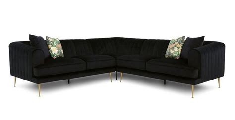 Black Velvet Corner Sofa Dfs - Sofa Design Ideas