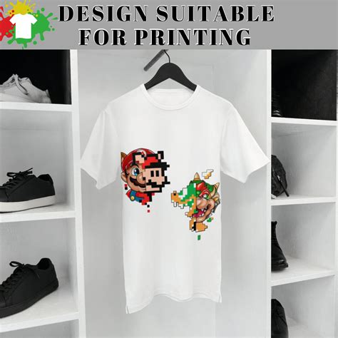 Super Mario and Bowser Face Pixel Art Png,super Mario 32 Bit Png,bowser King Pixel Png - Etsy