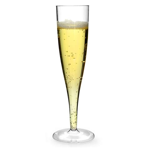 Disposable Plastic Champagne Flute Glass Lined at 100ml