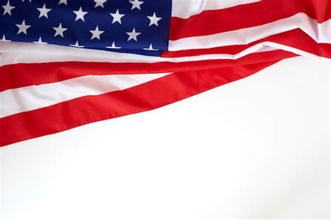 Premium Photo | American flag over white background