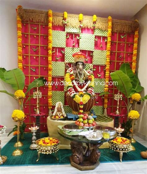 Eco-friendly Ganesha and decorations! Natural decor by Sindhu #Bangalore Jayanagar branch @deco ...