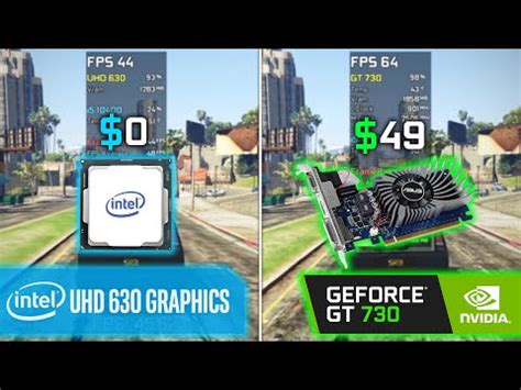 Intel UHD 630 vs GT 730 GDDR5 - Test in 7 Games - YouTube