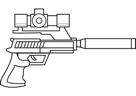 Sniper Gun coloring page | Free Printable Coloring Pages