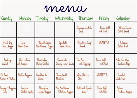 31 Days of Dinners: A Menu Plan for the Whole Month | Dinner menu planning, Menu planning, How ...